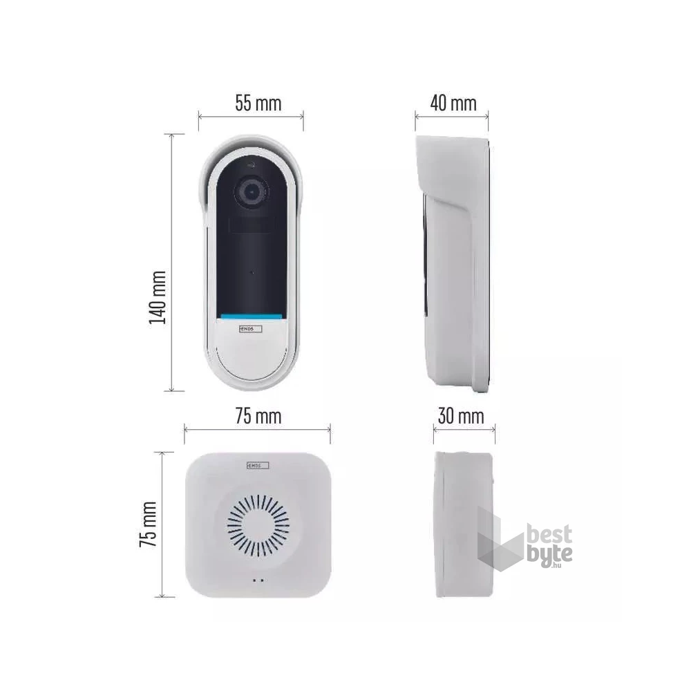 Emos H4032 GoSmart IP-15S DC vezeték nélküli akkumulátoros wifi video kaputelefon