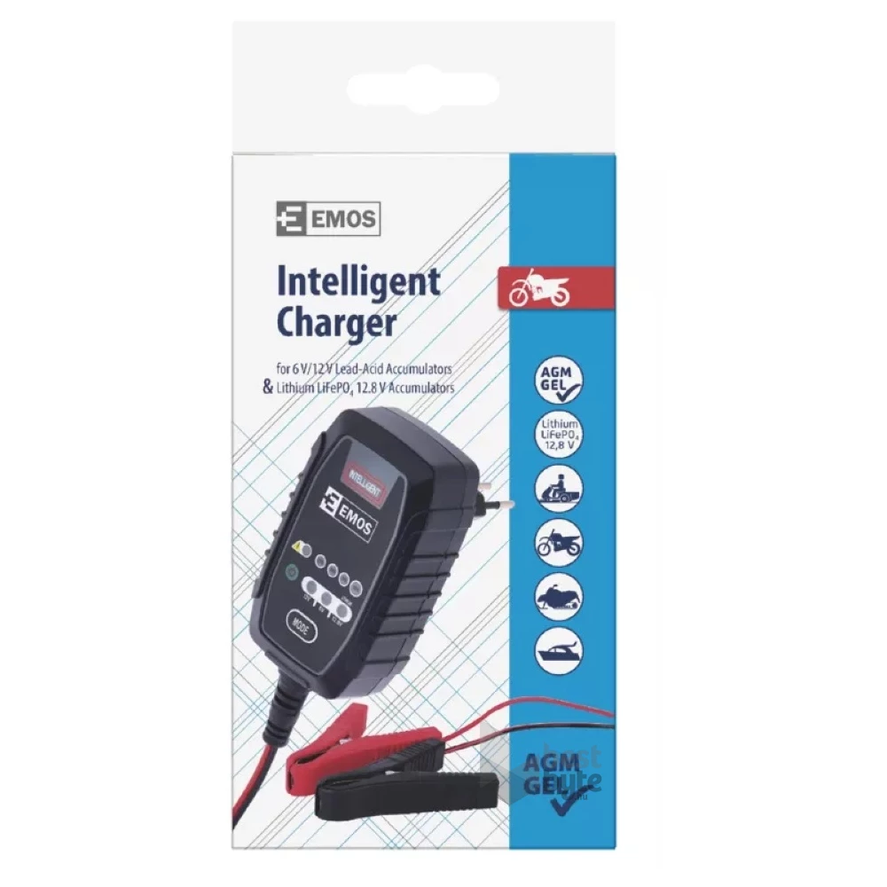 Emos N1015 6/12V 0,8A autó akkumulátor töltő