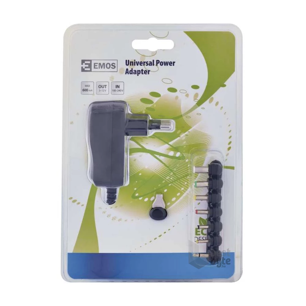Emos N3110 univerzális 600mA hálózati adapter USB aljzattal