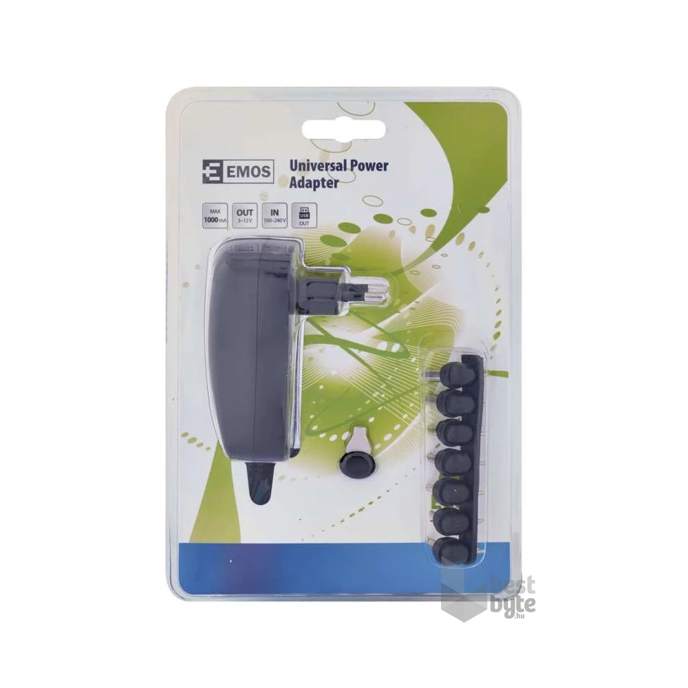 Emos N3111 univerzális 1000mA hálózati adapter USB aljzattal