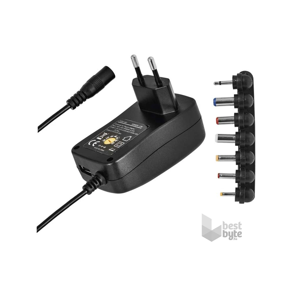 Emos N3112 univerzális 1500mA hálózati adapter USB aljzattal
