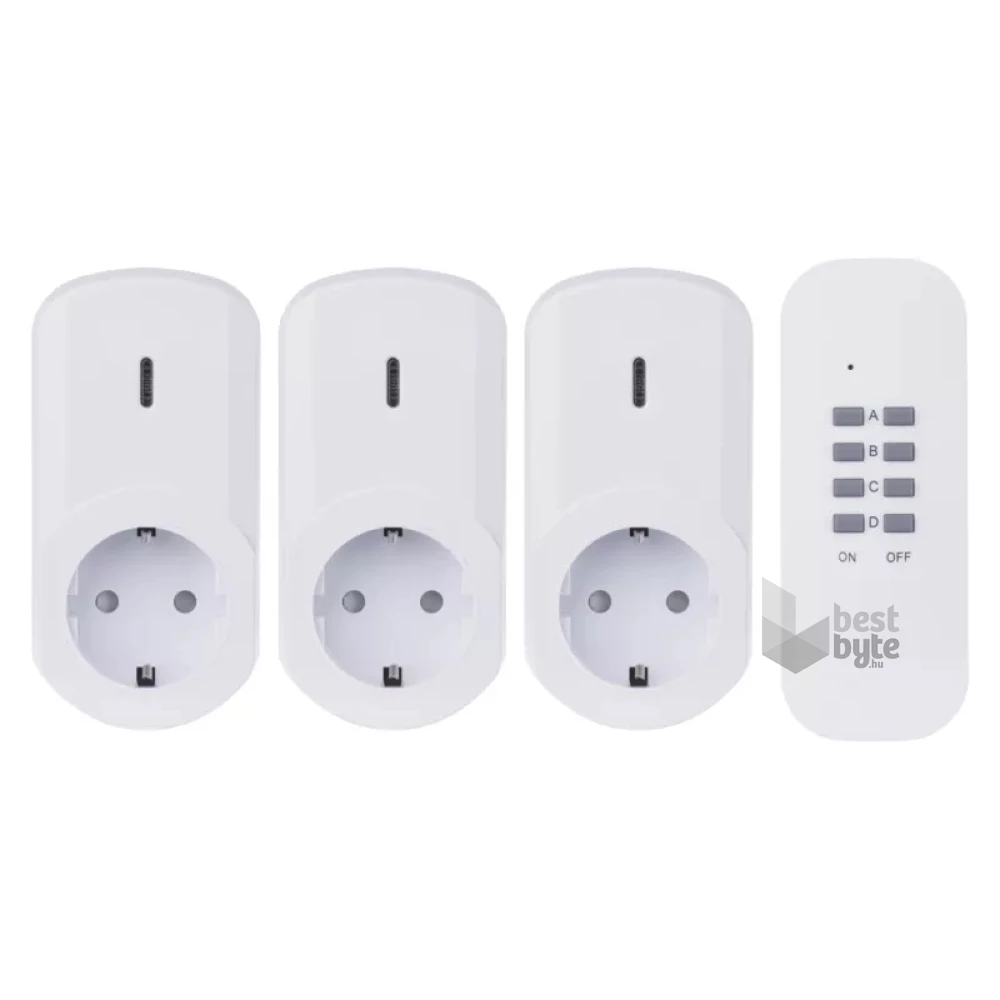 Emos P0069 3db-os távirányítható hálózati aljzat