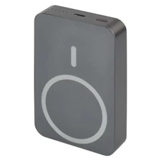 Emos WI 1046, 10 000 mAh, 20 W+Wireless, szürke powerbank