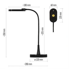 Emos Z7523B fekete LED asztali lámpa