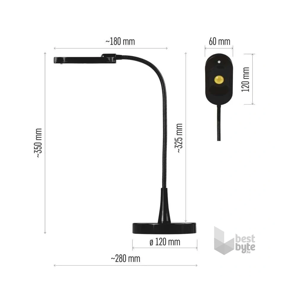 Emos Z7523B fekete LED asztali lámpa