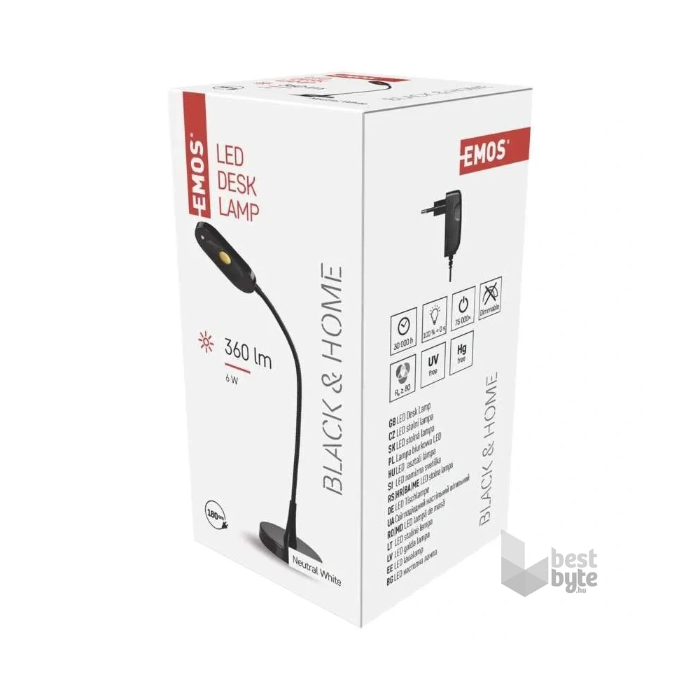Emos Z7523B fekete LED asztali lámpa