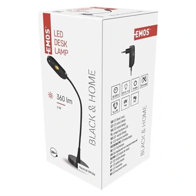 Emos Z7523B fekete LED asztali lámpa