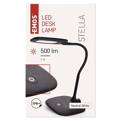 Emos Z7602B LED Stella fekete asztali lámpa