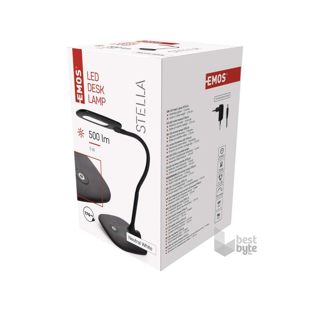 Emos Z7602B LED Stella fekete asztali lámpa