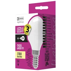 Emos ZQ1210 CLASSIC 4W E14 330 lumen meleg fehér LED kisgömb izzó