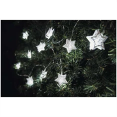 Emos ZY1974 10 LED/3xAA/beltéri/meleg fehér karácsonyi ezüst csillagos fényfüzér