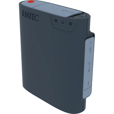 Emtec U600  (microSD+microUSB,USB+WiFi) 5200mAh fekete-szürke power bank