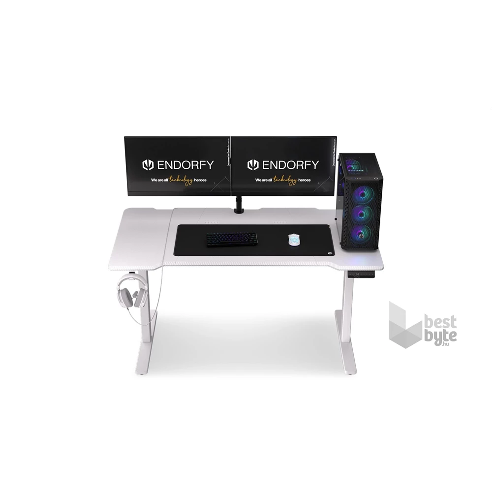 Endorfy Atlas L Electric OWH fehér gamer asztal