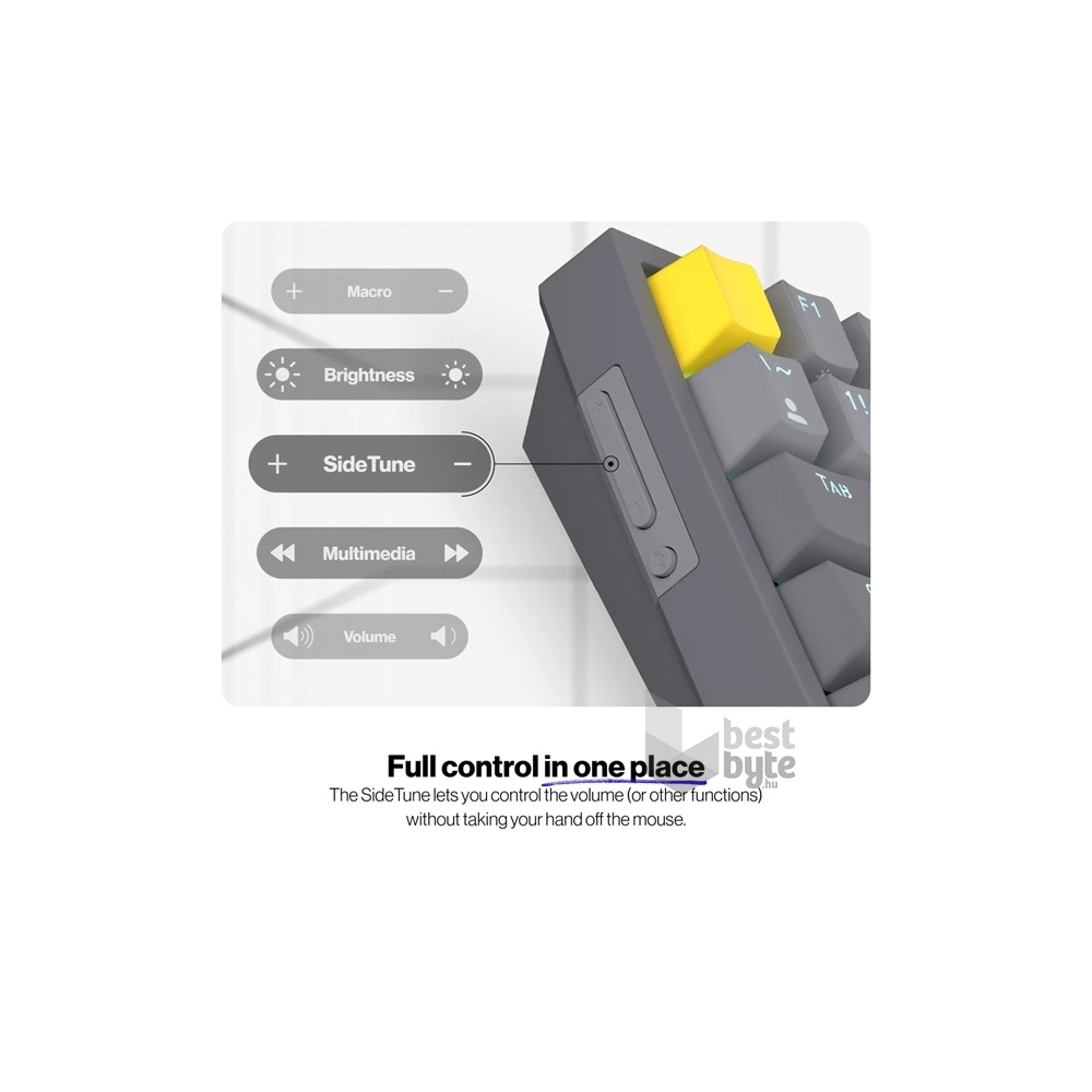 Endorfy Celeris 1800 US RGB (Gateron Yellow Switch) vezeték nélküli mechanikus billentyűzet