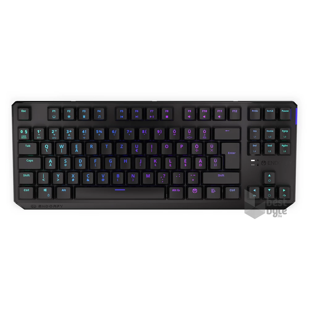 Endorfy Thock TKL HU Kailh Box Brown Switch vezeték nélküli billentyűzet