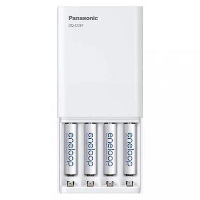 Panasonic Eneloop KKJ87MCC40USB időzítős akkumulátor töltő + 4x1900mAh AA akku/POWERBANK funkcióval