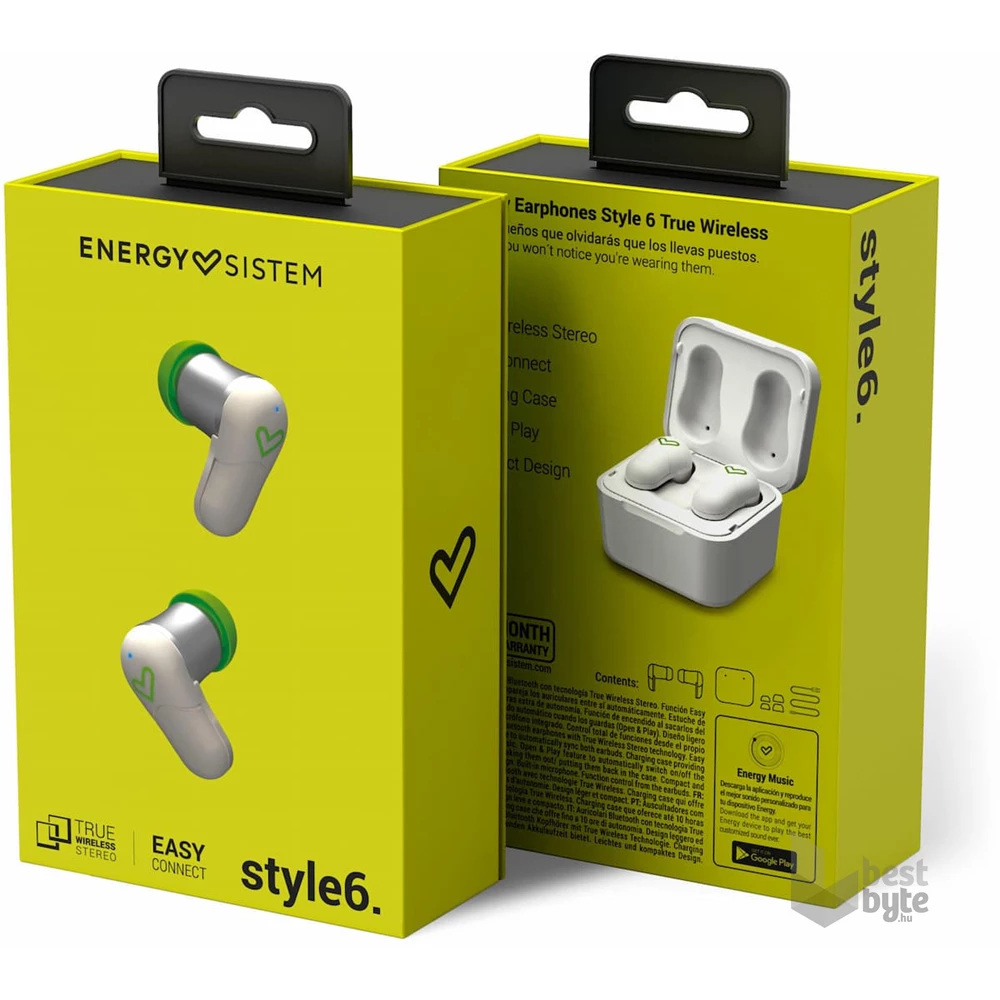 Energy Sistem EN 447329 Earphones Style 6 True Wireless Bluetooth fehér fülhallgató