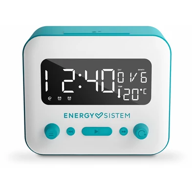Energy Sistem EN 450725 Clock Speaker 2 Bluetooth kék - fehér ébresztőórás hangszóró