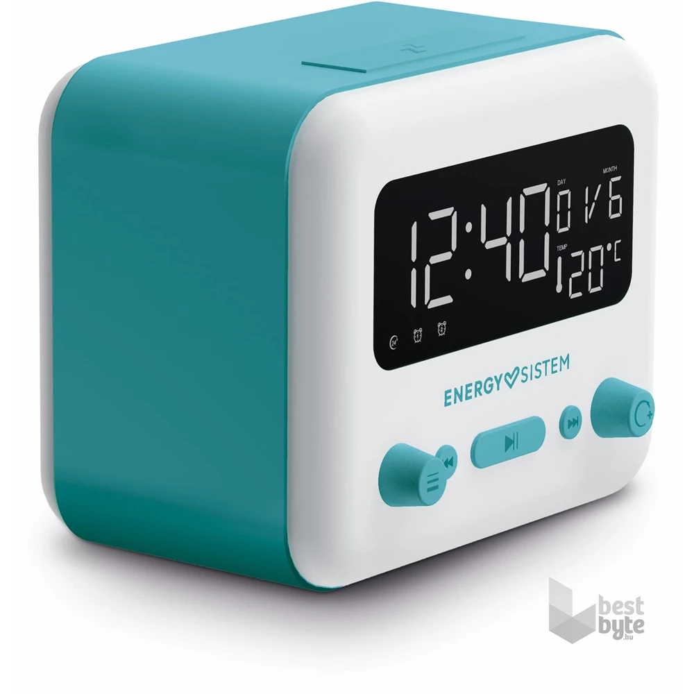 Energy Sistem EN 450725 Clock Speaker 2 Bluetooth kék - fehér ébresztőórás hangszóró