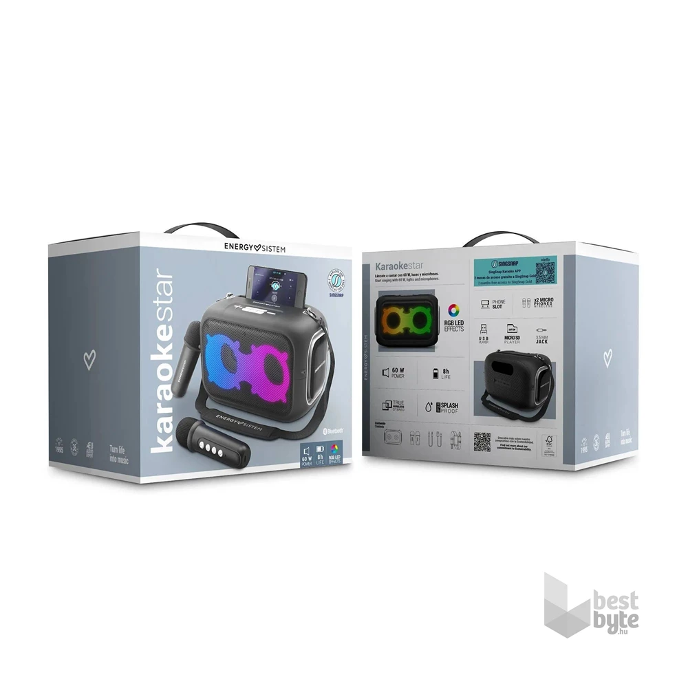 Energy Sistem EN 459339 KaraokeStar Bluetooth hangszóró mikrofonokkal