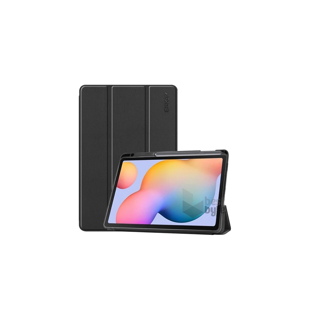 Enkay GP-99009 Galaxy Tab S6 Lite 10.4 LTE (SM-P619) 2022 / WIFI (SM-P613) 2022 fekete bőr hatású oldalra nyíló tok