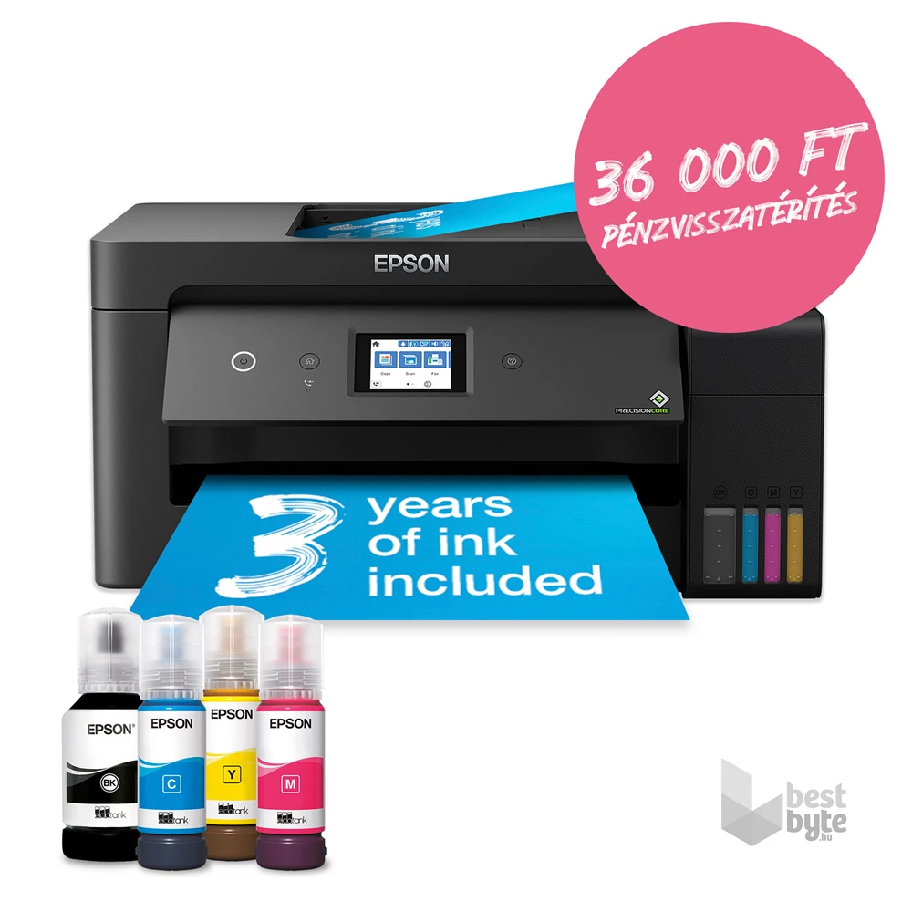 Epson EcoTank L14150 A3 színes nyomtató MFP, Duplex, WiFi/USB/LAN, 6200/5200 oldal tinta a dobozban