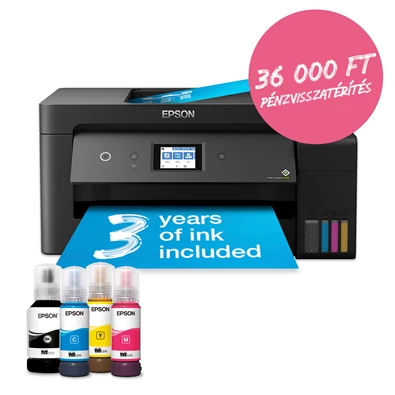 Epson EcoTank L14150 A3 színes nyomtató MFP, Duplex, WiFi/USB/LAN, 6200/5200 oldal tinta a dobozban