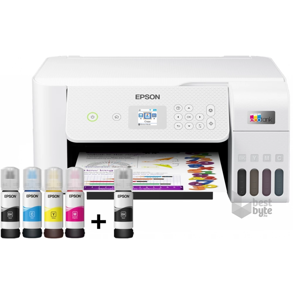 Epson EcoTank L3266 színes tintasugaras fehér multifunkciós nyomtató