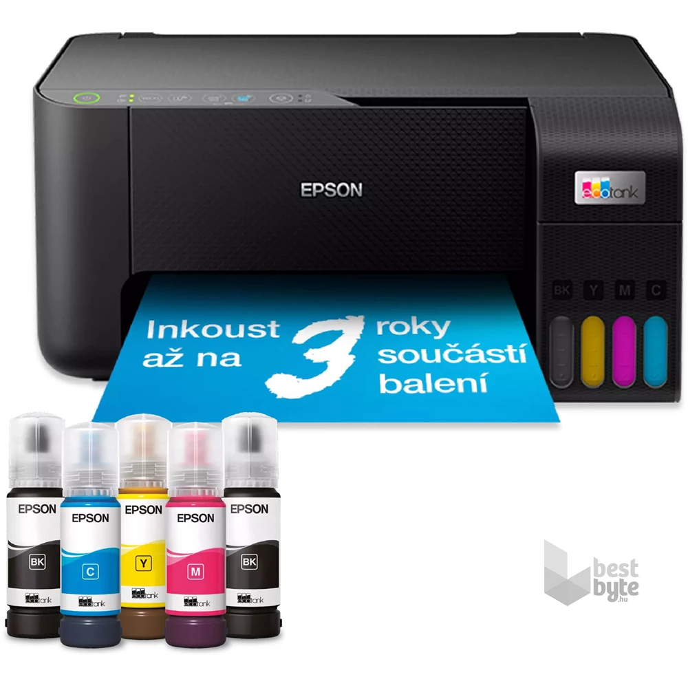 Epson EcoTank L3270 színes nyomtató MFP, WiFi/USB, 8100/6500 oldal tinta a dobozban