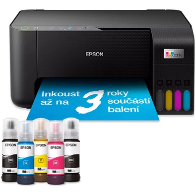 Epson EcoTank L3270 színes nyomtató MFP, WiFi/USB, 8100/6500 oldal tinta a dobozban