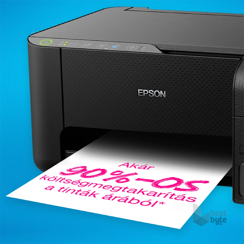 Epson EcoTank L3270 színes nyomtató MFP, WiFi/USB, 8100/6500 oldal tinta a dobozban