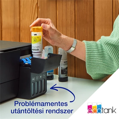 Epson EcoTank L3270 színes nyomtató MFP, WiFi/USB, 8100/6500 oldal tinta a dobozban