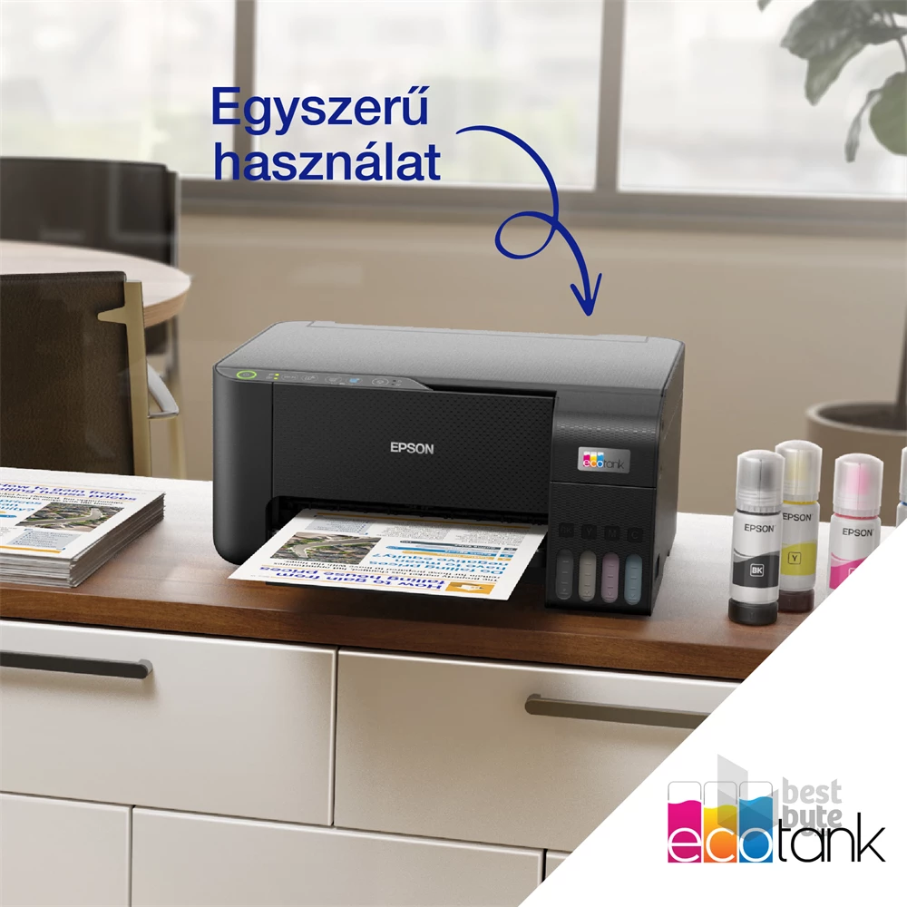 Epson EcoTank L3270 színes nyomtató MFP, WiFi/USB, 8100/6500 oldal tinta a dobozban