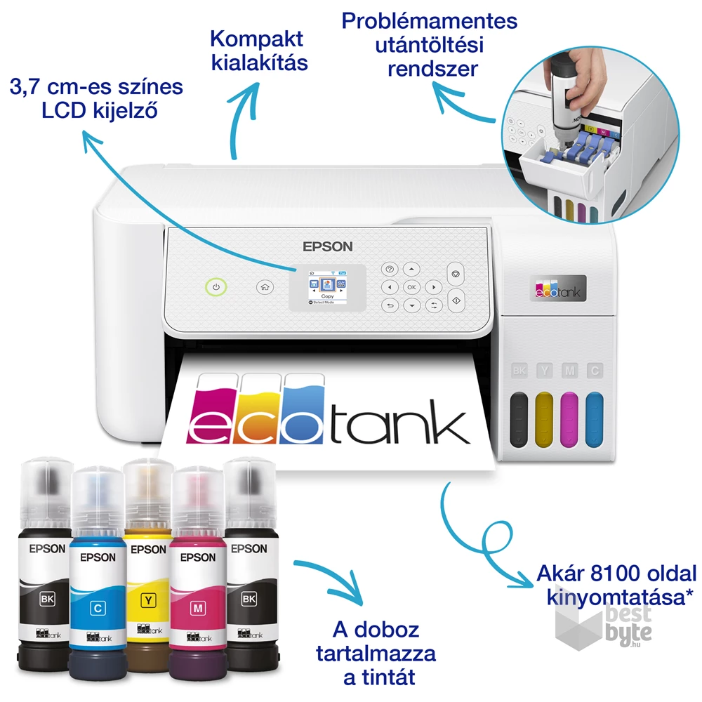 Epson EcoTank L3286 színes multifunkciós tintasugaras nyomtató