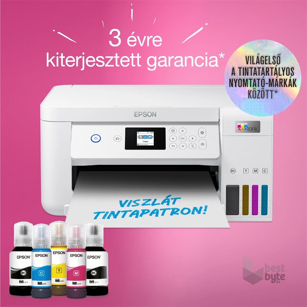 Epson EcoTank L4266 színes nyomtató MFP, Duplex, WiFi/USB, 14 000/5200 oldal tinta a dobozban