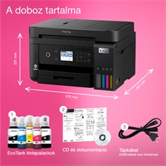 Epson EcoTank L6270 színes nyomtató MFP, Duplex, WiFi/USB/LAN, 14 000/5200 oldal tinta a dobozban