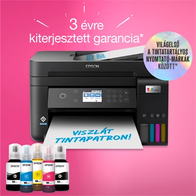 Epson EcoTank L6270 színes nyomtató MFP, Duplex, WiFi/USB/LAN, 14 000/5200 oldal tinta a dobozban
