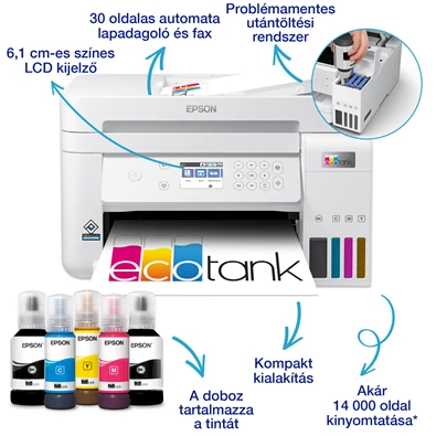 Epson EcoTank L6276 színes tintasugaras fehér multifunkciós nyomtató