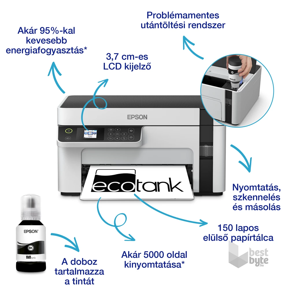 Epson EcoTank M2120 mono tintasugaras multifunkciós nyomtató