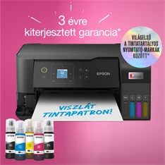 Epson EcoTank L3560 színes nyomtató MFP, WiFi/USB, 6600/5900 oldal tinta a dobozban