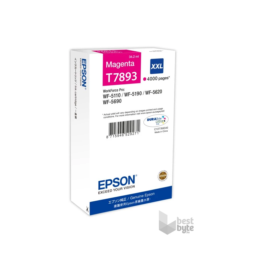 Epson C13T789340 T7893 patron magenta