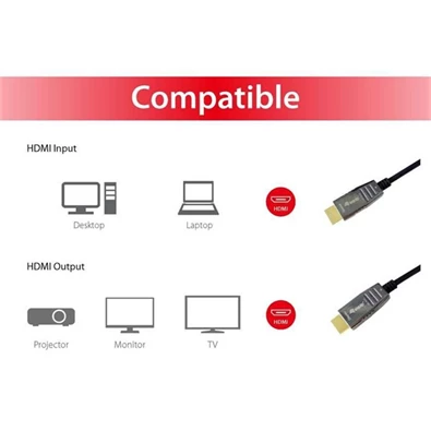 Equip 119452 (Aktív HDMI2.1 kábel, apa/apa, 8K/60Hz, 20m) kábel