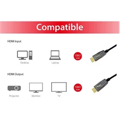 Equip 119455 (Aktív HDMI2.1 kábel, apa/apa, 8K/60Hz, 50m) kábel