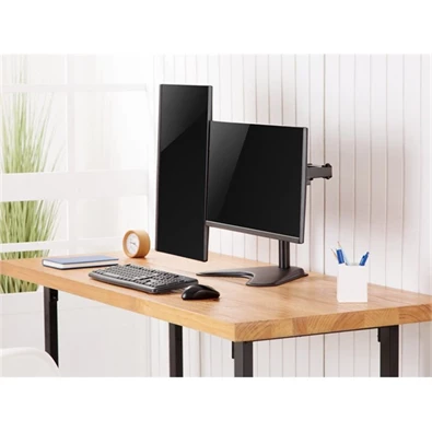 Equip 650123 17"-32" forgatható, dönthető fekete asztali monitor konzol