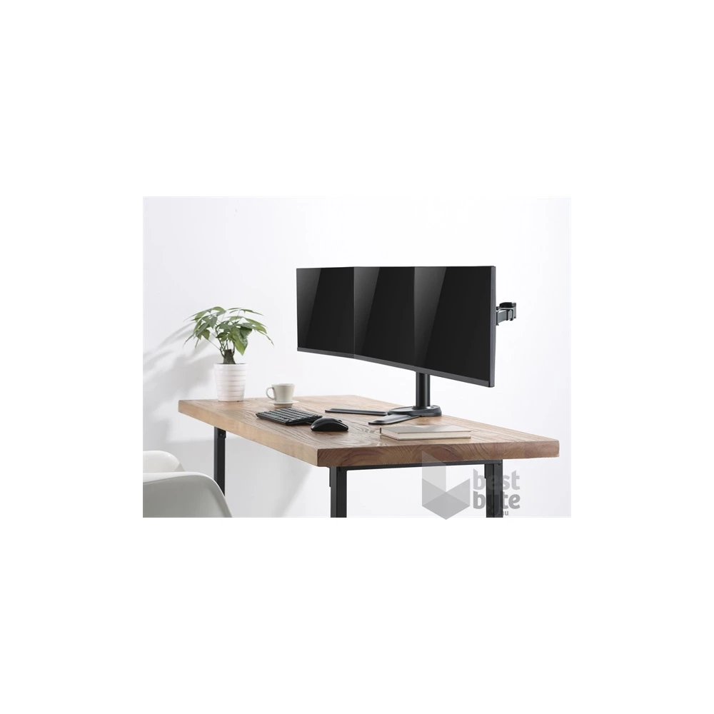 Equip 650125 17"-27"  forgatható, dönthető fekete asztali monitor konzol
