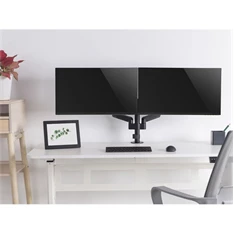 Equip 650133 17"-32" forgatható, dönthető fekete dual asztali monitor konzol