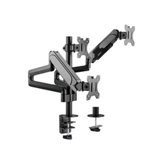 Equip 650134 17"-27"  forgatható, dönthető fekete triple asztali monitor konzol