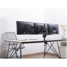 Equip 650134 17"-27"  forgatható, dönthető fekete triple asztali monitor konzol