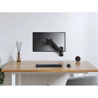 Equip 650136 17"-32",1 monitor, dönthető, forgatható, állítható magasság, Max.: 9kg, fekete fali monitor tartó konzol