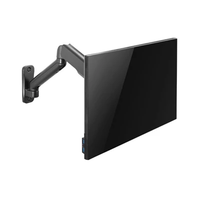 Equip 650137 17"-32",1 monitor, dönthető, forgatható, állítható magasság, Max.: 9kg, fekete fali monitor tartó konzol